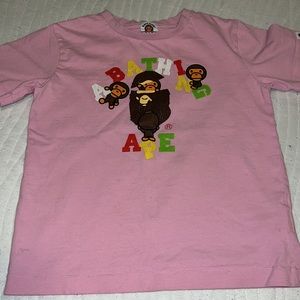 Pink Bape shirt